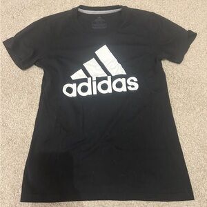 Adidas Black Tee with White Emblem